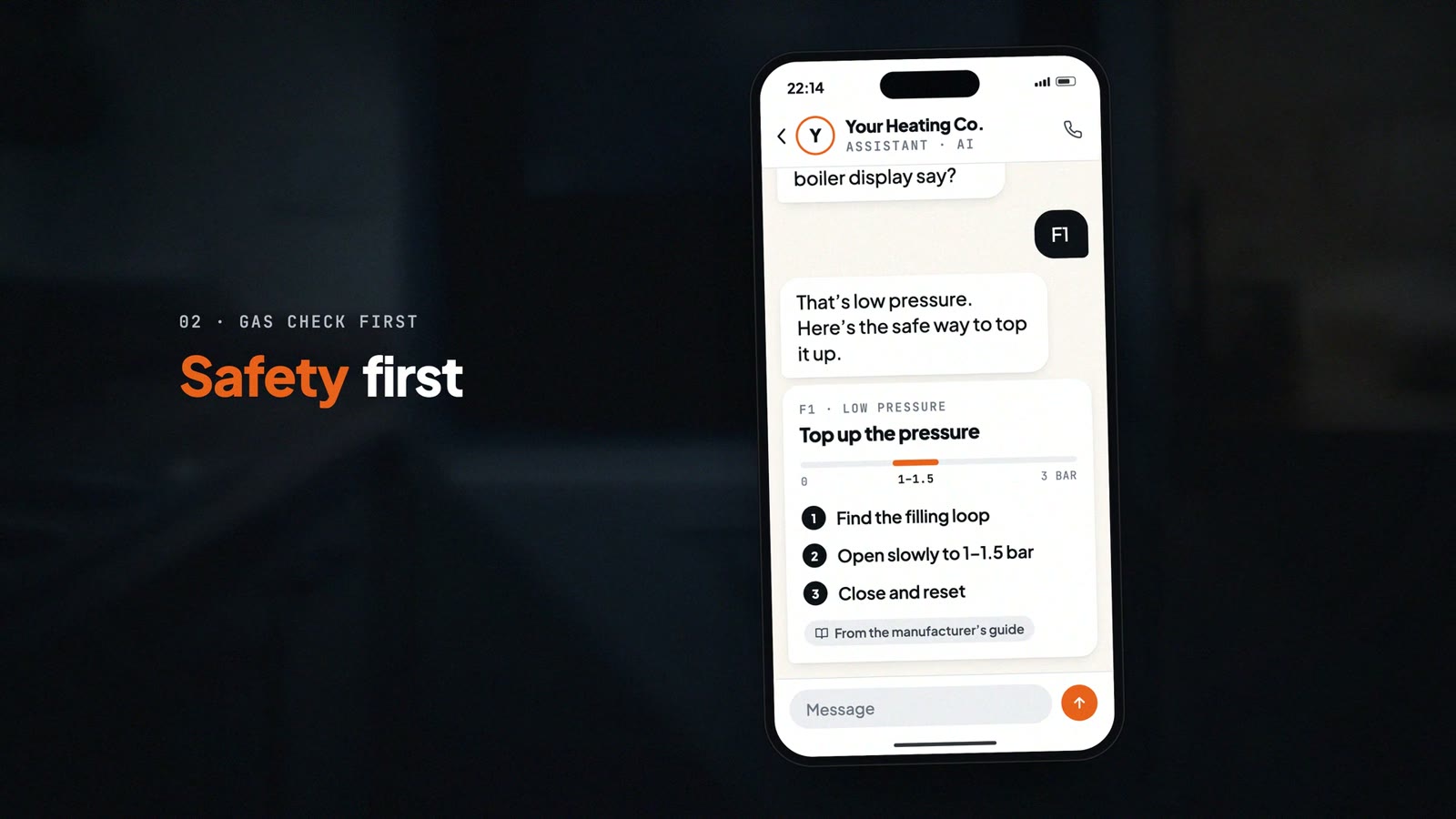 PhD Service Plans launch film, the AI chat frame that checks for gas safety first