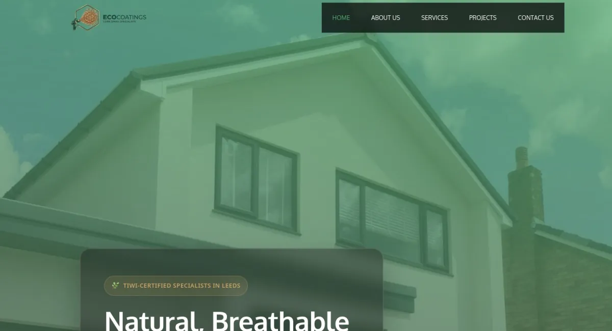 Eco Coatings, Exterior coatings website designed and built by PhD Networks