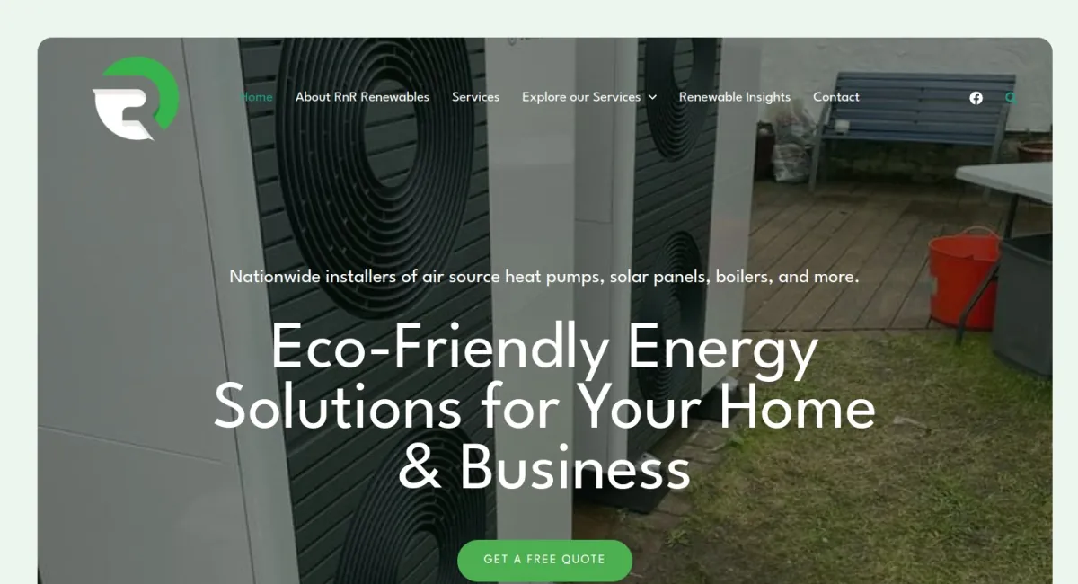 RNR Renewables, Renewables website designed and built by PhD Networks