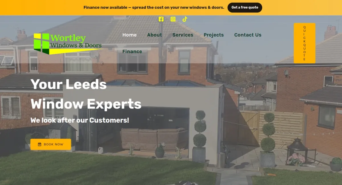 Wortley Windows, Windows and doors website designed and built by PhD Networks